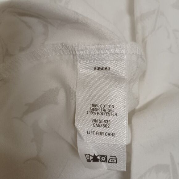 Cabela's mens White Button Down Sword Fish Shirt Pockets size XL - Picture 8 of 10